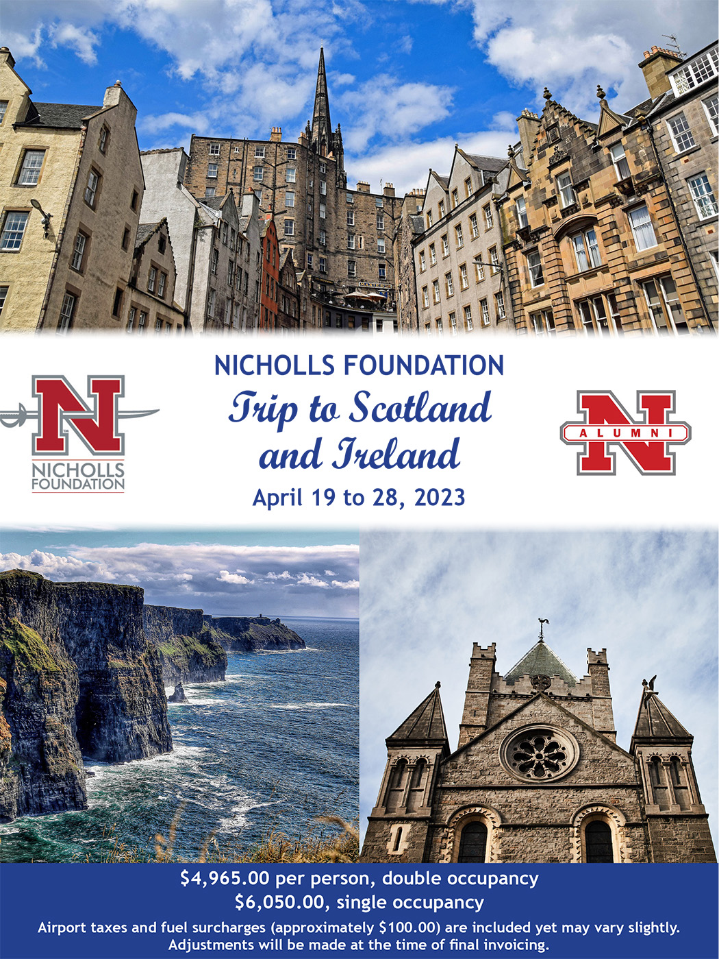 Foundation Trip 2023 Scotland And Ireland Nicholls State University Foundation Trip 2023 Scotland And Ireland Nicholls State University